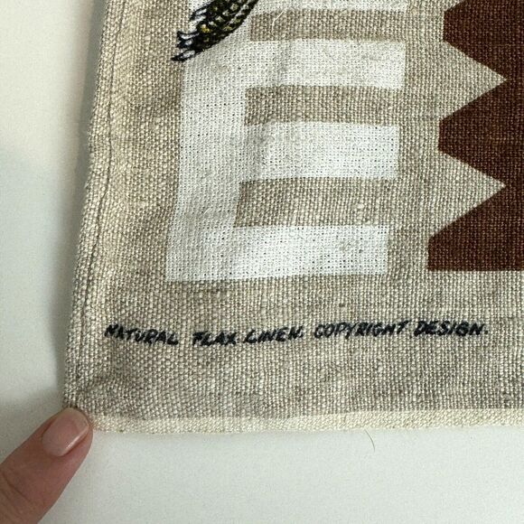 Vintage Linen Birds Of Fiji Travel Souvenir Tea Towel - Picture 6 of 10